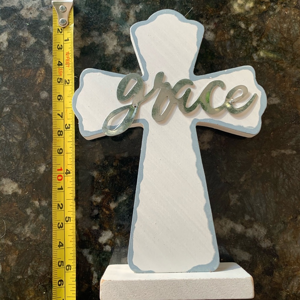 Decorative cross - perfect gift, tiered tray decor, home decor